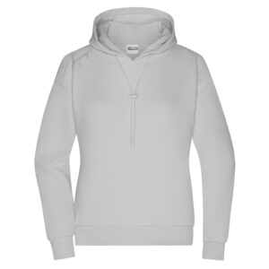 Stylischer Herren-Hoodie mit Branding in light-grey