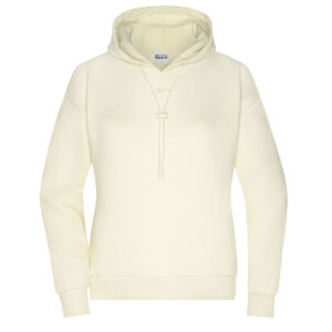 Stylischer Herren-Hoodie mit Branding in vanilla
